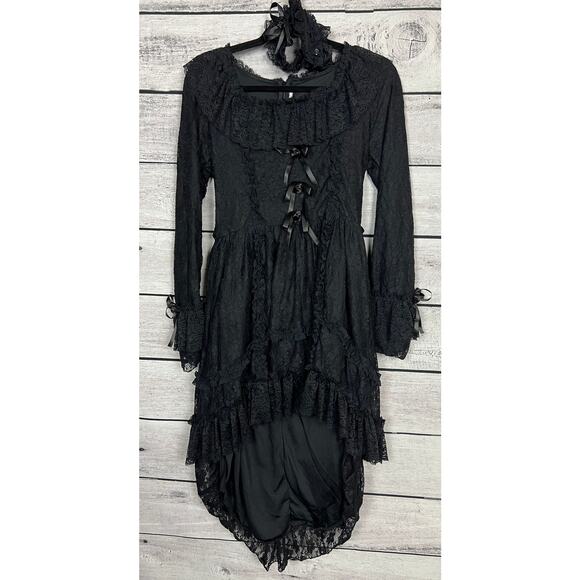 New GRACEART Women's Steampunk Showgirl Cancan Costume Dress w/ Choker - Small - Picture 1 of 4